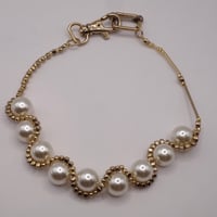 Image 4 of Armored Pearl Golden Necklace