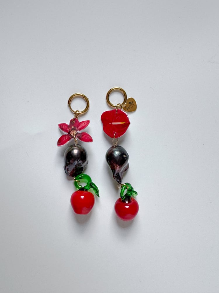 Image of orchid orchard earrings