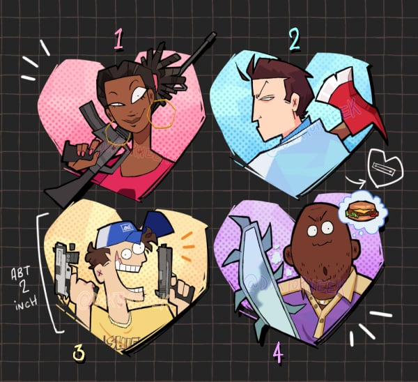 Survivor Heart Pins