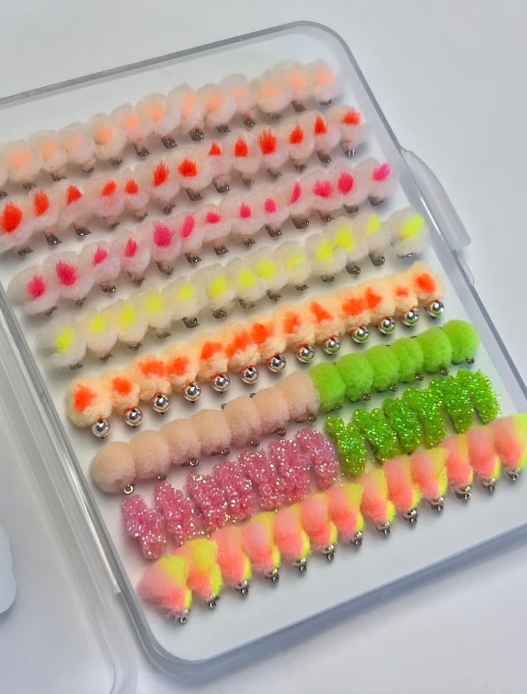 bright box fly fishing pattern 152-Piece Premium Kit with Fly protective storage for estuary fishing. Forty Shades of Purple by