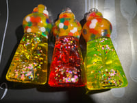 Vibrant Gumball Freezable Glass Pipe - 5.5" Glitter Glycerin Handheld Smoking Accessory