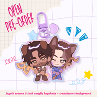 Image 1 of [PRE-ORDER] ARCANE S2&1 KEYCHAINS (JAYVIK, TIMEBOMB, CAITVI)