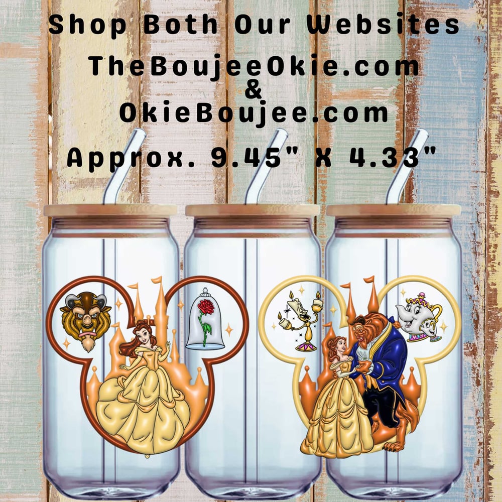 Image of Beauty & The Beast Double Sided Uv Dtf wrap W0649