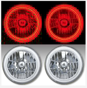 Image of 7" ROUND RED SMD HALO (PAIR)