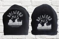 Embroidered Rockford 815 Beanie with Skyline 