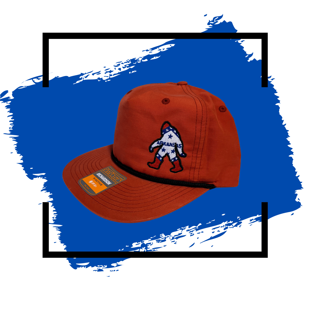 Orange Flat Bill Rope Hat