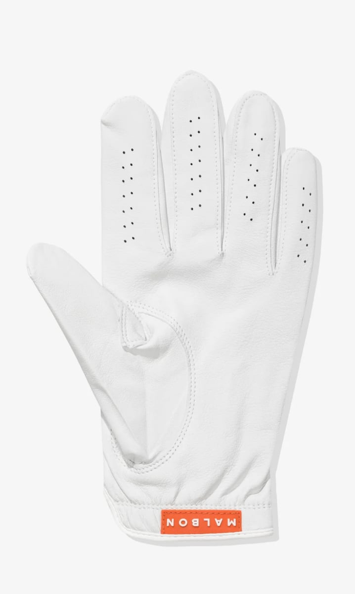 MALBON X UNDEFEATED GOLF GLOVE - WHITE [2024] | Waterman Golf