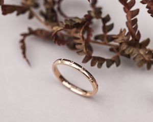 Image of 18ct Rose Gold 2mm Cleavers Engraved Ring