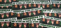 Image 2 of Pack of 25 8x4cm Hibs, Hibernian No Pyro No Party Football/Ultras Stickers.