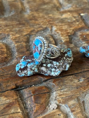 Image of Golden Hills Turquoise Filigree Ring