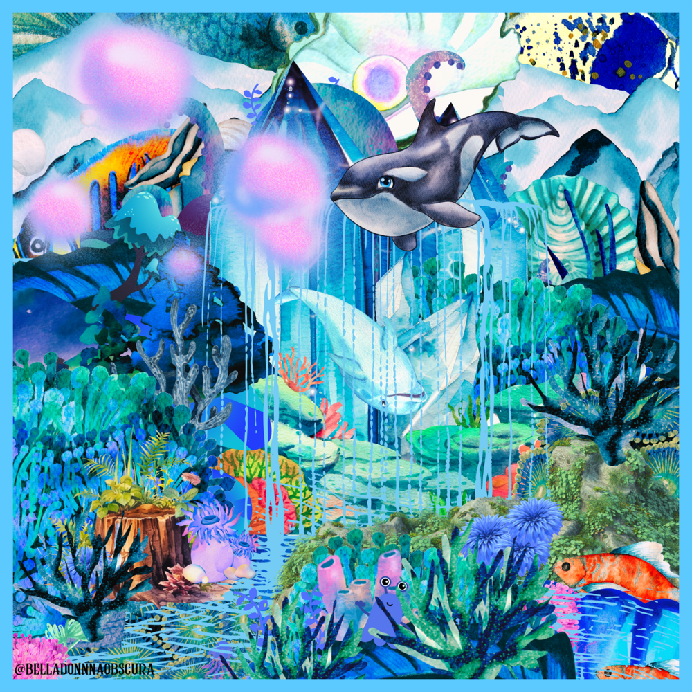 Image of Caspian Cove | Holographic Art Print and Sticker