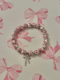 Image 11 of Floral Beaded Bow Bracelet