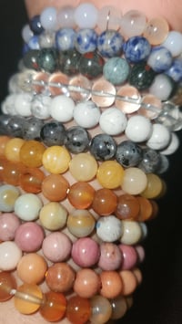 Image 2 of 10 Random Assorted 8mm Beaded Bracelets 