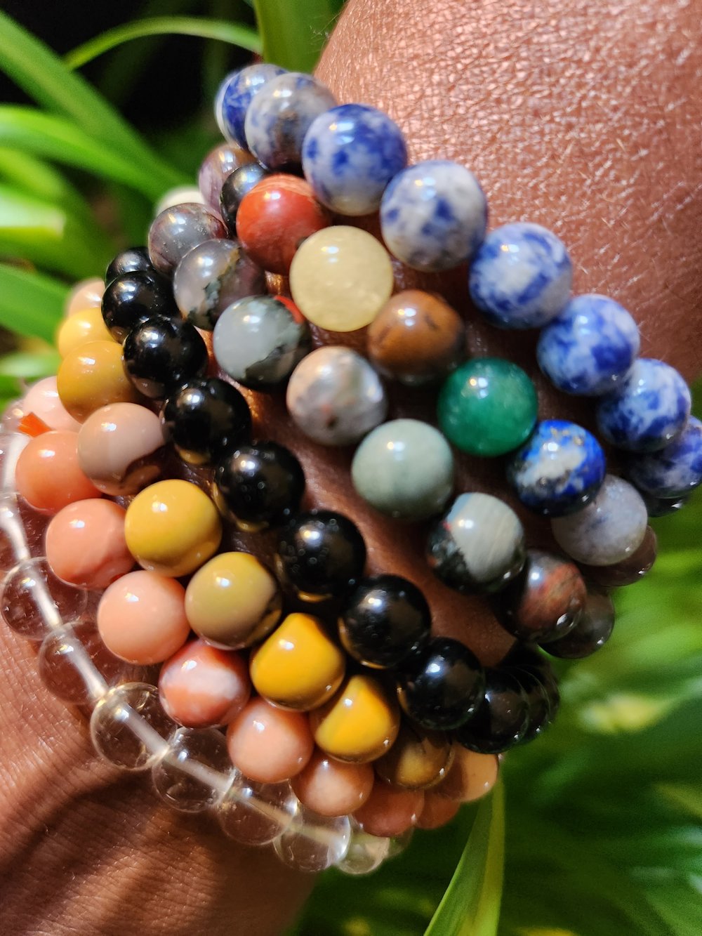 Image of 10 Random Assorted 8mm Beaded Bracelets 