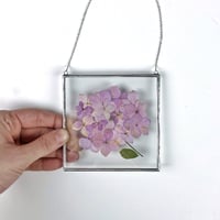 Image 4 of Miniature hydrangea stained glass frame
