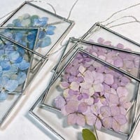 Image 3 of Miniature hydrangea stained glass frame