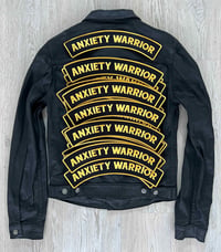 Image 2 of ANXIETY WARRIOR -big back patch + stickers pack-