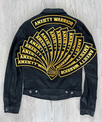 Image 3 of ANXIETY WARRIOR -big back patch + stickers pack-