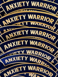 Image 1 of ANXIETY WARRIOR -big back patch + stickers pack-