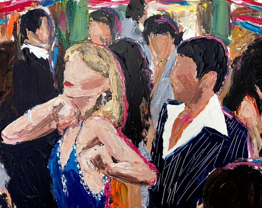 Image of “She’s on fire” original on canvas 