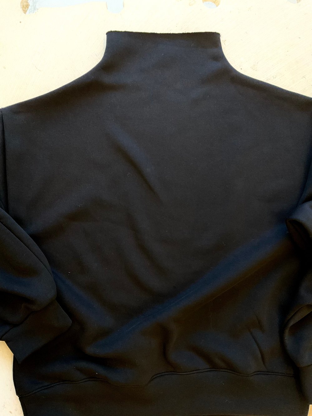 High neck black sweatshirt