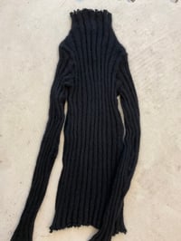 Image 2 of Black mohair long sleeve top 