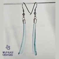 Image 1 of Recycled Glass Dangly Earrings