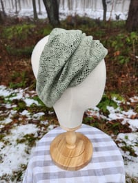 Image 3 of Cotton Lace Stretchy Wrap in Sage