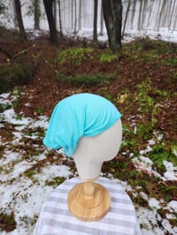 Image 2 of Linen Stretchy Wrap in Aqua 