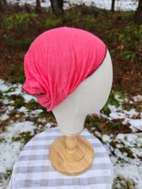 Image 2 of Linen Stretchy Wrap in Tropical Pink