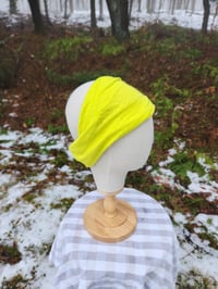 Image 1 of Linen Stretchy Wrap in Lemon Lime