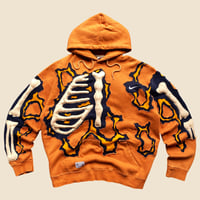 Image 1 of REWORKED NIKE CRACKY 3D PUFF SKELETON LAVA HOODIE SIZE XL