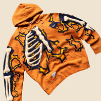 Image 3 of REWORKED NIKE CRACKY 3D PUFF SKELETON LAVA HOODIE SIZE XL