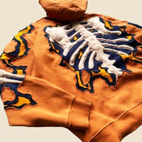 Image 4 of REWORKED NIKE CRACKY 3D PUFF SKELETON LAVA HOODIE SIZE XL