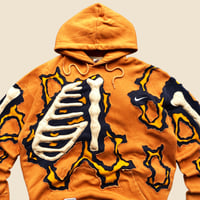 Image 5 of REWORKED NIKE CRACKY 3D PUFF SKELETON LAVA HOODIE SIZE XL