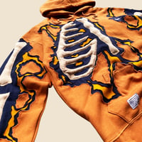 Image 6 of REWORKED NIKE CRACKY 3D PUFF SKELETON LAVA HOODIE SIZE XL