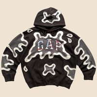 Image 1 of REWORKED GAP SPLASH 3 LAYERED HOODIE SIZE L