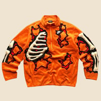 Image 1 of REWORKED NIKE 3D PUFF SKELETON CRACKY LAVA POLAR FLEECE SIZE L