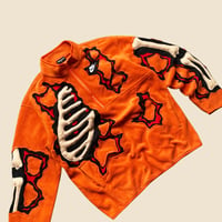 Image 2 of REWORKED NIKE 3D PUFF SKELETON CRACKY LAVA POLAR FLEECE SIZE L