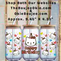 Happy Birthday Hello Kitty Double Sided Uv Dtf Wrap W0719
