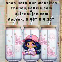 LA Dodgers Baseball Girl Double Sided Uv Dtf Wrap W0739
