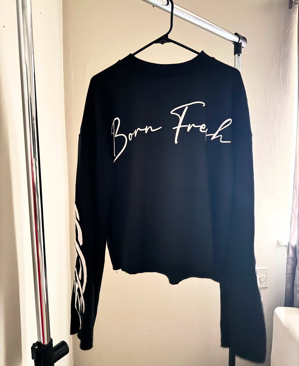 Image of Oversized Crop Long Sleeve