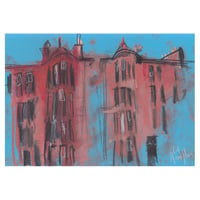 Image 1 of Tenements, Dowanhill - Sketchbook Drawing - Soft Pastels and Charcoal on Paper 