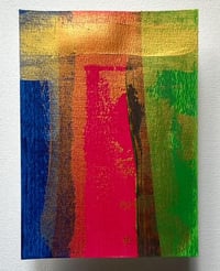 Image 1 of ORIGINAL 3 WISE MEN NO. 1 Abstract Painting 5 X 7 Unframed with 8 X 10 Matting