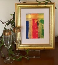 Image 2 of ORIGINAL 3 WISE MEN NO. 1 Abstract Painting 5 X 7 Unframed with 8 X 10 Matting