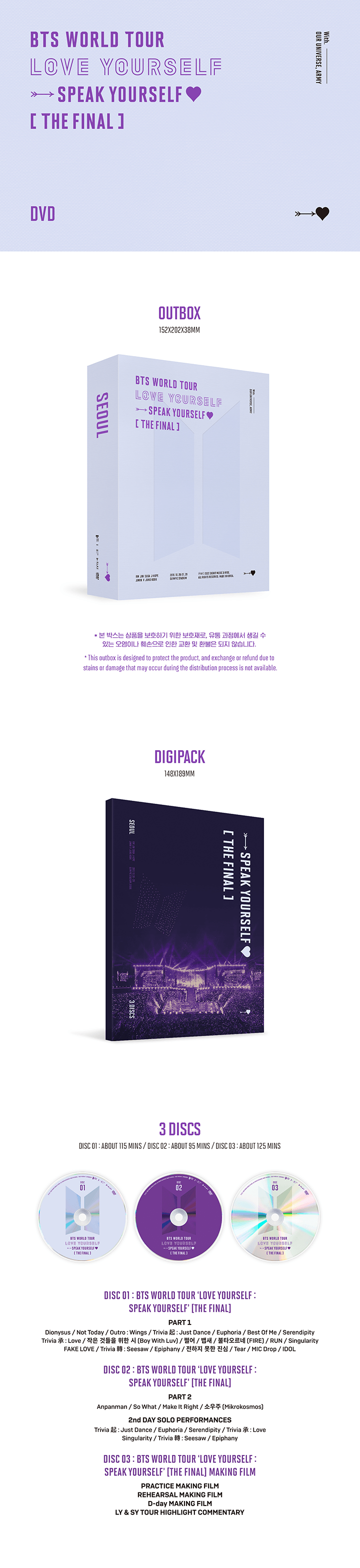 Image of BTS World Tour 'Love Yourself : Speak Yourself' [The Final] DVD