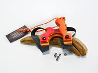 Image 1 of Wooden Slingshot Tequila Sunrise the Menace, Catapult, Wood Slingshot, Unique Gift