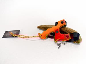 Image of Wooden Slingshot Tequila Sunrise the Menace, Catapult, Wood Slingshot, Unique Gift