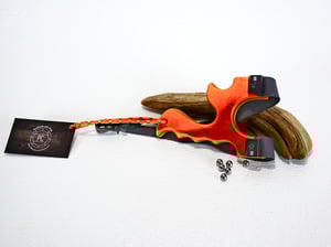 Image of Wooden Slingshot Tequila Sunrise the Menace, Catapult, Wood Slingshot, Unique Gift