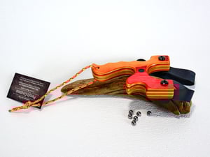 Image of Wooden Slingshot Tequila Sunrise the Menace, Catapult, Wood Slingshot, Unique Gift
